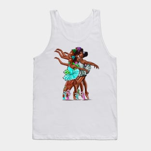 African American, Black ballerina girls with corn rows ballet dancing 10 ! black girl with Afro hair and dark brown skin wearing a green tutu. Love Ballet Tank Top